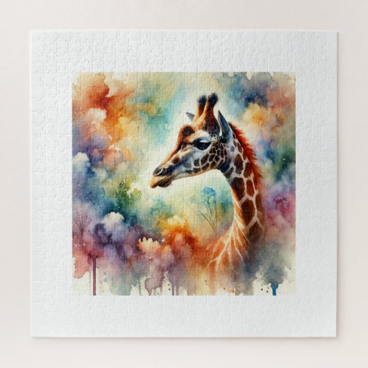 Rothschilds giraffe 150624AREF105 - Watercolor ジグソーパズル (縦)