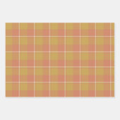 Roti and Japonica Plaid Tan Peach ラッピングペーパーシート (正面)