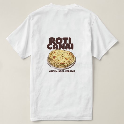 Roti canai shirt tシャツ (デザイン裏面)