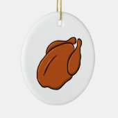 Rotisserieの鶏の十分に調理された鶏Yumトルコ セラミックオーナメント (右)