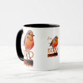 Rotkehlchen Vogel Bird it all beforelustiges Zitat マグカップ (正面左)