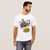 Rotor Ninja: Dynamic Comic Style Helicopter Pilot Tシャツ (正面フル)