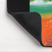 Rotorua New Zealand Illustration Travel Art Retro マウスパッド (コーナー)