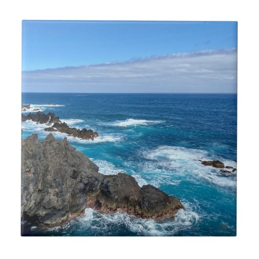 Rotsen in zee タイル (正面)