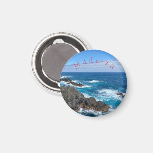 Rotsen in zee Madeira マグネット (正面/裏面)