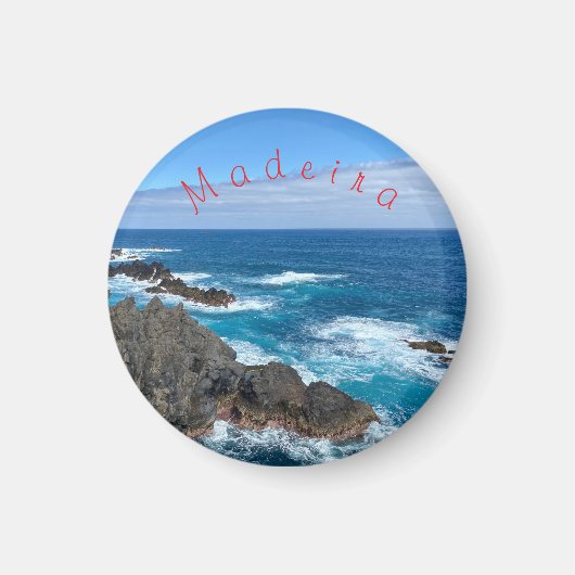 Rotsen in zee Madeira マグネット (正面)