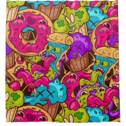 Rotten Desserts シャワーカーテン (正面)