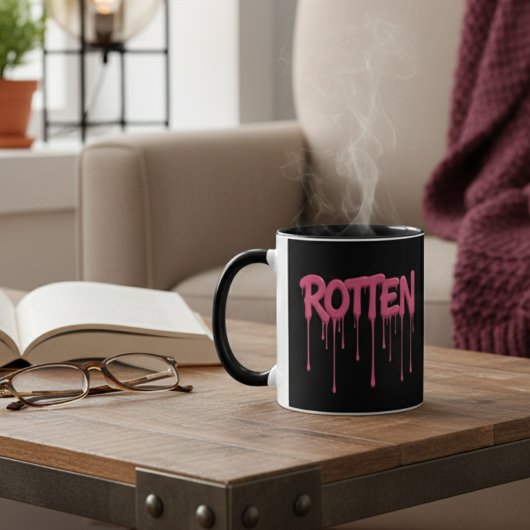 ROTTEN Drip Font Typography マグカップ