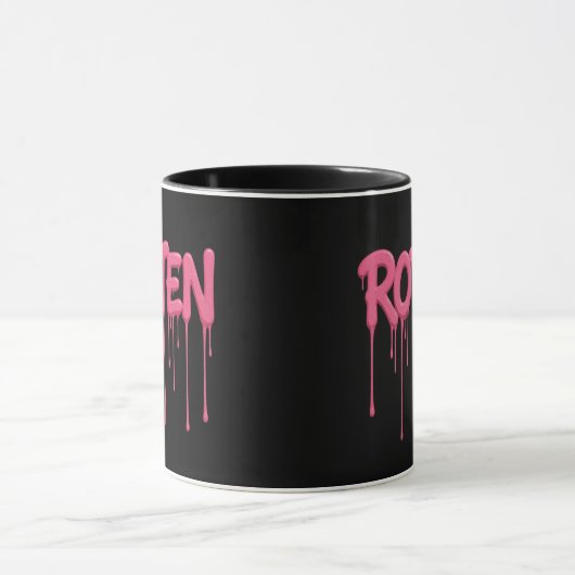 ROTTEN Drip Font Typography マグカップ (中央)