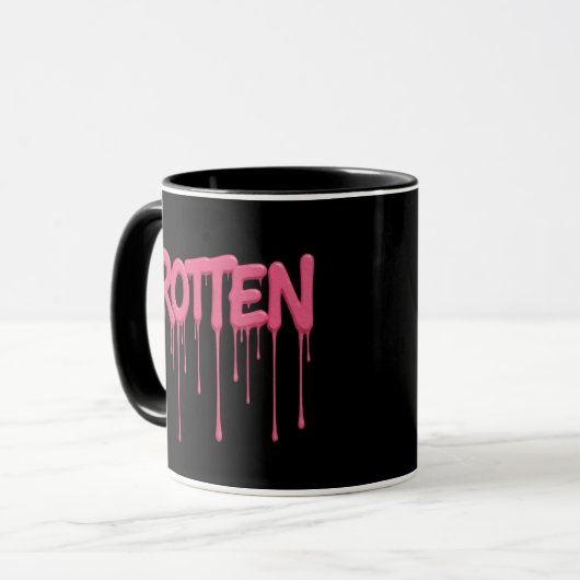 ROTTEN Drip Font Typography マグカップ (正面左)
