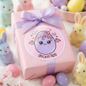 Rotten Egg Pastel Goth Easter Kawaii Pink Lavender ラウンドシール