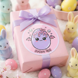 Rotten Egg Pastel Goth Easter Kawaii Pink Lavender ラウンドシール