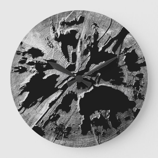 Rotten Log Round Clock ラージ壁時計 (正面)