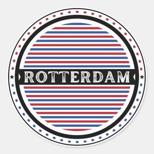 Rotterdam City Pride Emblem – Dutch Identity ラウンドシール (正面)