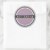 Rotterdam City Pride Emblem – Dutch Identity ラウンドシール (バッグ)