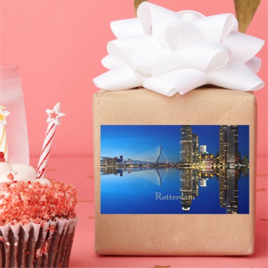 Rotterdam, Landscape Photograph 長方形シール (パーティー)