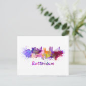 Rotterdam skyline in watercolor ポストカード (スタンド正面)