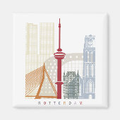 Rotterdam skyline poster マグネット (正面)