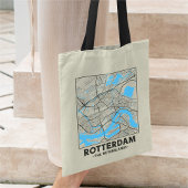 Rotterdam, The Netherlands, City Map Tote Bag トートバッグ