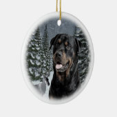 Rottieのクリスマスのオーナメント セラミックオーナメント (右)