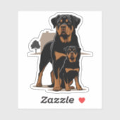 Rottie Puppy, Dog Lover Gift シール (シート)