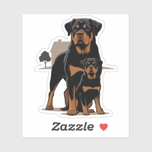 Rottie Puppy, Dog Lover Gift シール (シート)