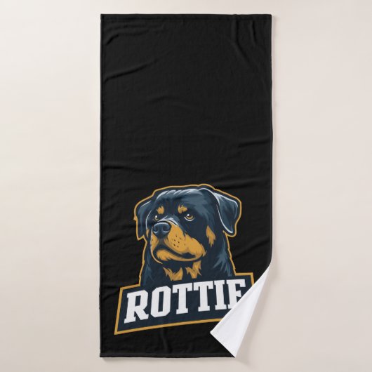 Rottie – Starkes Rottweiler Portrait バスタオル (バスタオル)