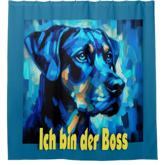 Rottweiler シャワーカーテン (正面)