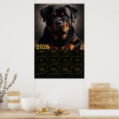 Rottweiler 2026 Calendar  ポスター (キッチン)