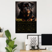 Rottweiler 2026 Calendar  ポスター (ホームオフィス)
