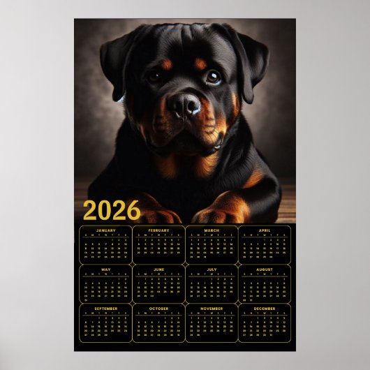 Rottweiler 2026 Calendar  ポスター (正面)