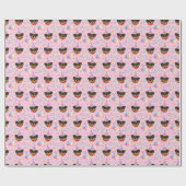 Rottweiler Birthday Gift Wrapping Paper in Pink ラッピングペーパー (フラット)