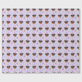 Rottweiler Birthday Gift Wrapping Paper in Purple ラッピングペーパー (フラット)