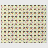 Rottweiler Birthday Gift Wrapping Paper in Yellow ラッピングペーパー (フラット)