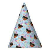 Rottweiler Birthday Party Hat Blue パーティーハット (右)