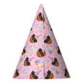 Rottweiler Birthday Party Hat Pink パーティーハット (裏面)