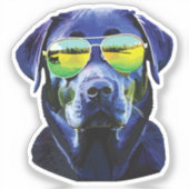 Rottweiler brave cool シール (正面)
