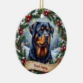 Rottweiler Christmas Ornament セラミックオーナメント (右)