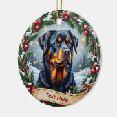 Rottweiler Christmas Ornament セラミックオーナメント (左)