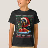 Rottweiler Christmas Tree Decorations Dog Lover Xm Tシャツ (正面)