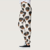 Rottweiler Cute Dog Lover Pattern レギンス (左)
