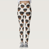 Rottweiler Cute Dog Lover Pattern レギンス (正面)