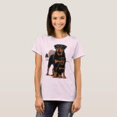 Rottweiler Dad - Protection - Son - Home - Family Tシャツ (正面フル)