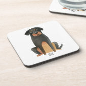 Rottweiler Dog コースター (左側)
