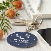 Rottweiler Dog Breed Happiness キーホルダー (側面)