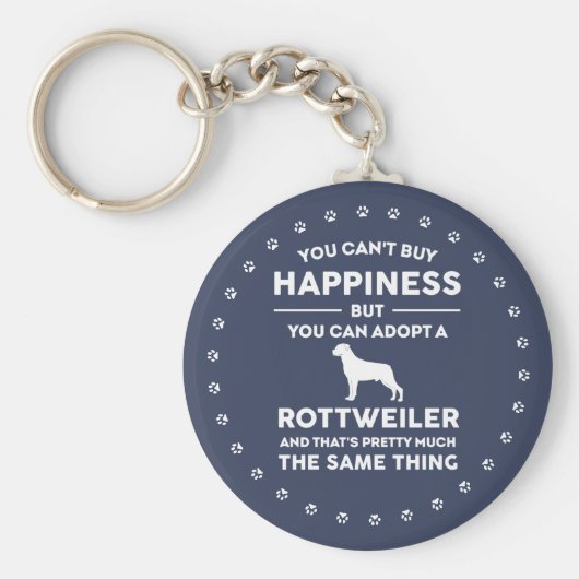 Rottweiler Dog Breed Happiness キーホルダー (正面)