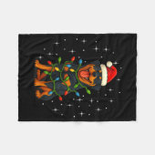 Rottweiler Dog Christmas Pj Pajama Men Women Pjs F フリースブランケット (正面(横))