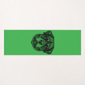 Rottweiler Dog Face Line Art ヨガマット (正面(横))