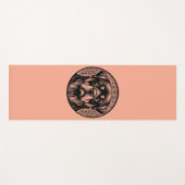 Rottweiler Dog Face Line Art Yoga Mat ヨガマット (正面(横))