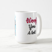 Rottweiler dog love mug  コーヒーマグカップ (正面右)